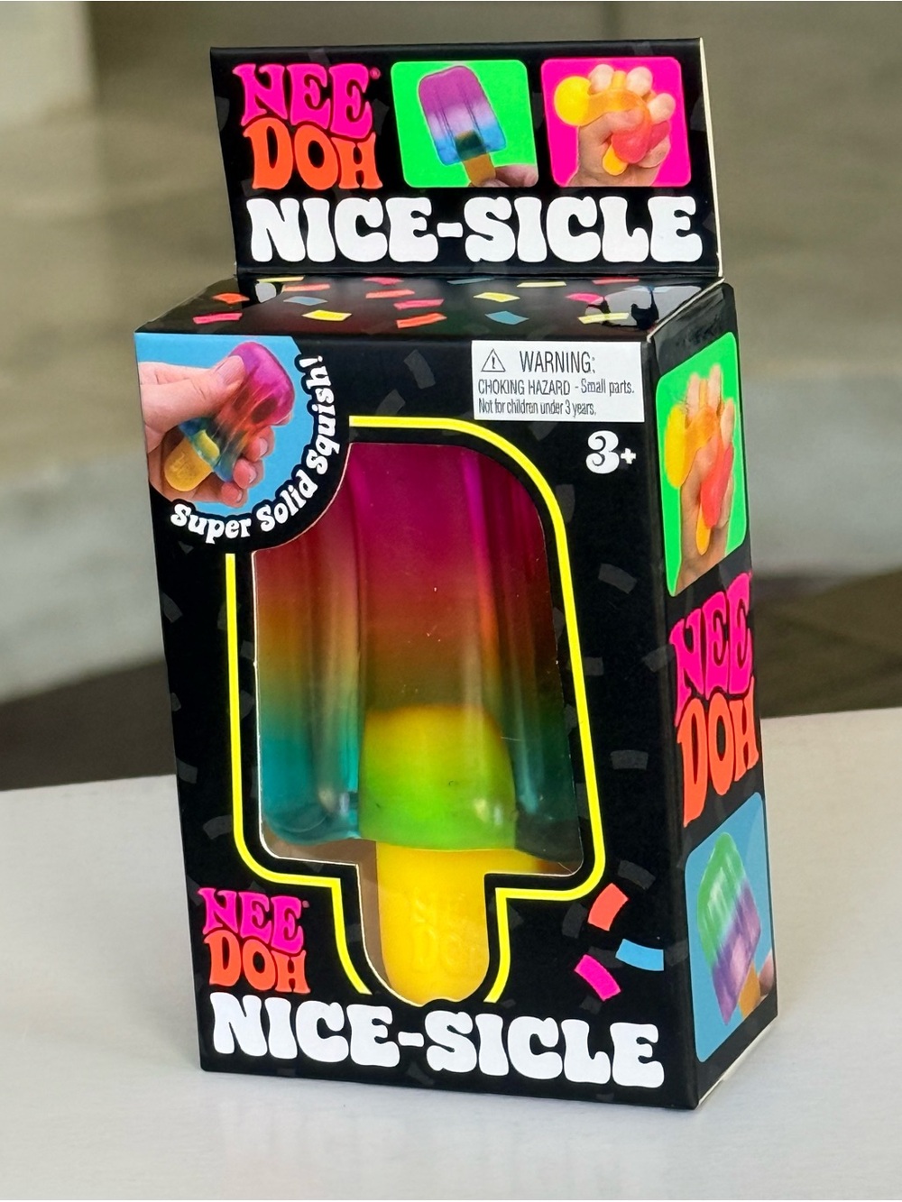 RARE NeeDoh NICE-SICLE PINK Super Solid Squish Viral TikTok Popsicle Schylling